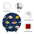thumbnail image 4 of Kdxio Planets and Stars Bone China Decorative Plate Ceramic Decorative Plate for Home Office Wall Stand Decorative Plates for Home Bedroom-7in, 4 of 6