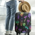 thumbnail image 2 of Purple Mushroom Star Black Pattern Luggage Cover Fashion Suitcase Cover Baggage Covers Fit 25-28 Inch Luggage (Go Travel), 2 of 5