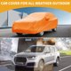 thumbnail image 2 of Funda para Coche Impermeable Unique Bargains para Todo Clima, Protección Exterior Completa contra el Sol y la Lluvia para BMW X5 210D-PU Naranja con Franjas Reflectantes, 2 of 4