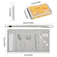 thumbnail image 3 of JIALIOU Nylon Trifold Card Wallet with ID Window Zipper Pocket for Men Women Teen Cute Orange Cat, 3 of 7