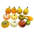 thumbnail image 2 of Juego de 12 calabazas y calabazas artificiales, decoración de festivales hecha a mano, material de espuma versátil, ligero y realista para decorar, 2 of 8