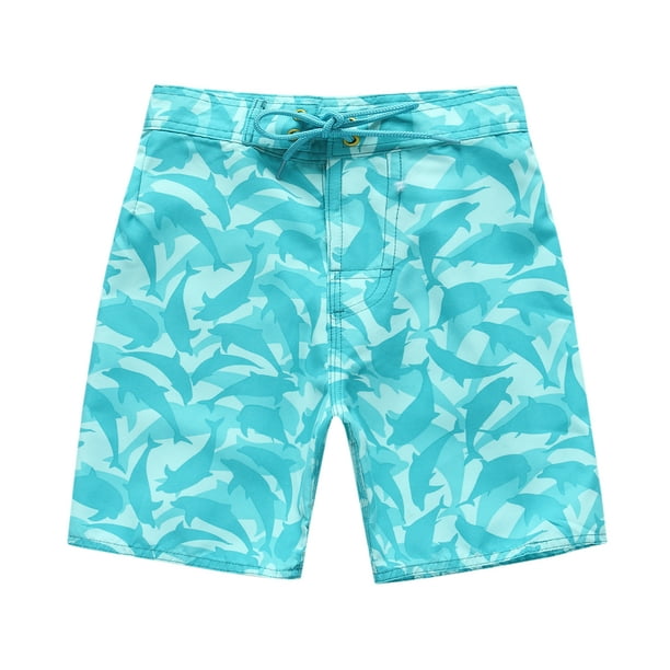 Hawaii Hangover - Boy Hawaiian Swimwear Board Shorts with Tie in Blue ...