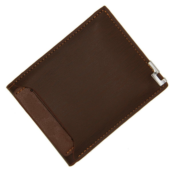 Monedero con tapa para hombres NikouMX Cartera de cuero de PU con múltiples ranuras
