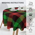 thumbnail image 5 of Christmas Plaid Tablecloth Round 60 Inch Table Cloth Cover Mat Holiday Party Decoration for Dining Room Home Kitchen Picnic, 5 of 6