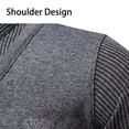 thumbnail image 6 of Men's Faux Two Piece Lapel Long-Sleeve Tops, Men's Striped Lapel Fake Two Piece Shirt, Casual Sweaters Dark Gray XL, 6 of 6