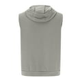 thumbnail image 4 of ZCFZJW Muscle Tank Tops for Men Big and Tall Regular Fit Casual Solid Color Sleeveless Full Zip up V Neck Plain Tees Shirt Loose Regular Fit Comfy Workout Tshirt Gray XL, 4 of 5