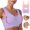 Inverlee Purple-Bras, variant on Women's U Neck Wire Free Comfort Bralette Heart Shaped Love Rhinestone Inlay Two Pack Pink Lavender Wide Non Slip Straps Breathable Everyday Underwear Pink (S-XXXXL)