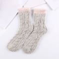 thumbnail image 3 of LSQii Socks for Women Men Casual Warm Thermal & Soft Cozy Non Slip Plush Ankle Socks Fuzzy Solid Color Slipper Home Floor Slipper Sleeping Wear Khaki, 3 of 8