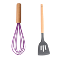 thumbnail image 1 of Utensilios de cocina de la cocina de 2 pedazos, espátula resistente al calor del silicón fijada para los utensilios de cocina antiadherentes, 1 of 5