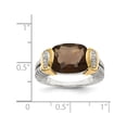 thumbnail image 4 of 14k /Silver Two-Tone w/ Smoky Quartz & Diamond Ring, 4 of 5