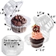 thumbnail image 3 of Paquete de 50 contenedores individuales para cupcakes, cajas de plástico para cupcakes, soportes apilables para cupcakes con cúpula profunda, 3 of 8