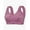 Dark Purple, variant on Women Front Closure Floral Lace Bra Comfort Support Underwire T-Shirt Bralette Soft Wireless Everyday Wear, 2XL/44,