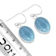 thumbnail image 3 of Natural Angelite Earring 925 Sterling Silver Handmade Jewelry, 3 of 5