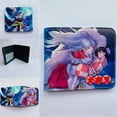 thumbnail image 4 of Monedero japonés adolescente cruzando animación Inuyasha píldora de matar Mica Bellflower estudiante cartera de cuero titular de la tarjeta, 4 of 4