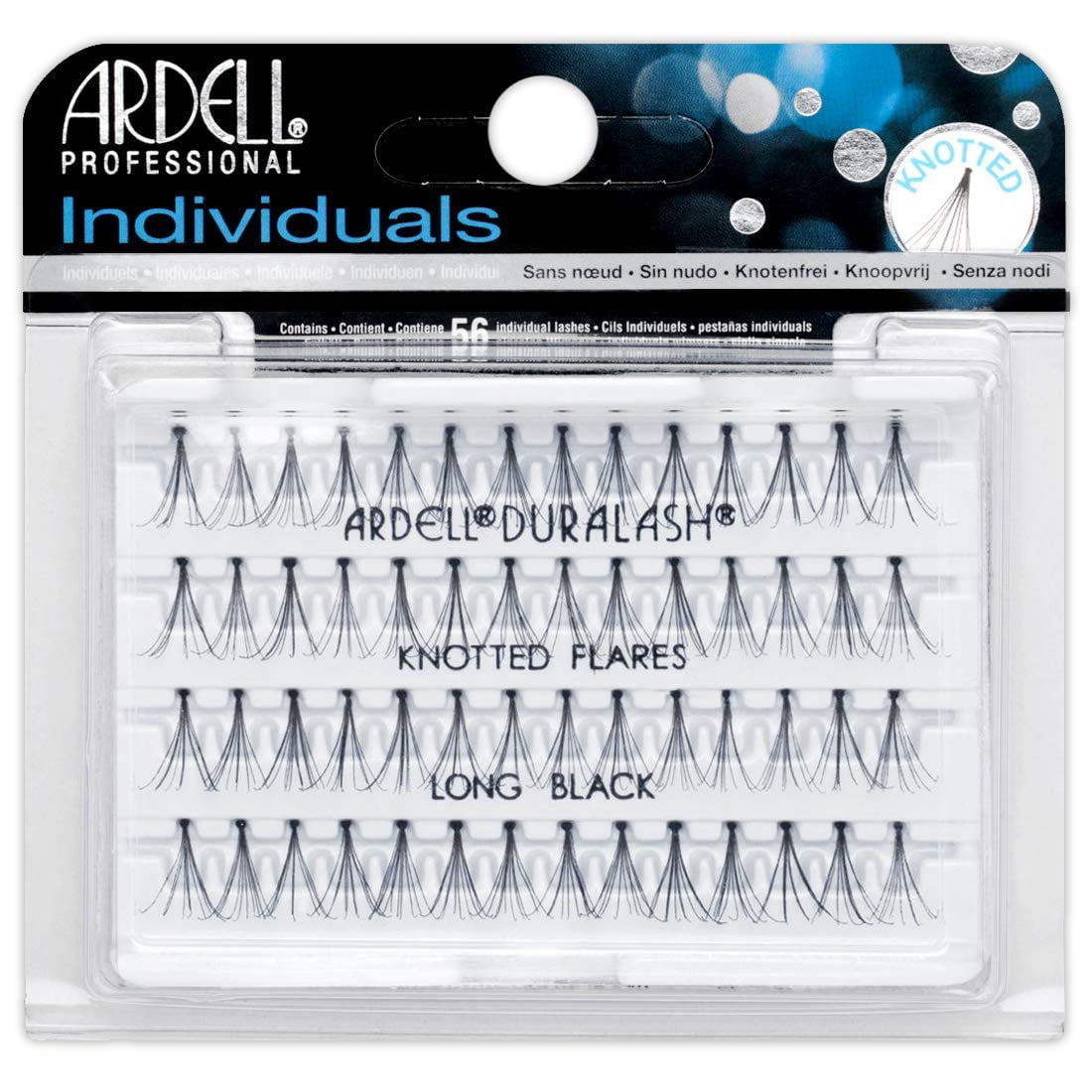 Ardell DuraLash Individual Medium Flare Lashes, Black 56 ea (Pack of 6)