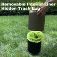 thumbnail image 3 of 2.6 Gal Dog Poop Trash Can Outside - Outdoor Poop Garbage Can - Small Pet Waste Container with Lid - Front Porch, Waste Bin for Bathroom, Bedroom, Office - Plant Styled Dog Poop Bucket - Grey, 3 of 9