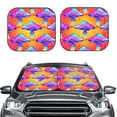thumbnail image 2 of Haiem Magic Mushrooms Car Windshield Sun Shade (2 Pieces) Foldable Windshield Sun Shade Car Accessories for Truck SUV Pickup-Large, 2 of 7