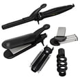 thumbnail image 3 of Remington Interchangeable 5 in 1 Dual Voltage Travel Pack Flat Iron, Curler, Crimper, Brush, Waver, 3 of 8