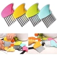 thumbnail image 1 of Perfect Kitchen Partner Crinkle Cutter Knife, Stainless Steel Blade For Cutting Waves, Ergonomic ABS Plastic Handle For Comfort, Multi-Purpose Wavy Knife For Healthy Snacks (4 Pieces), 1 of 8
