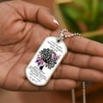 thumbnail image 5 of Family Tree Necklace -mother's Day Gift - Butterfly Jewelry - Birthstone Necklace for Mom -grandma Necklace - Graphic Military Dog Tag Necklace (Optional Personalized Engraving), 5 of 5