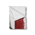 thumbnail image 2 of France Soft Flannel Fleece Throw Blanket, Grunge Weathered Design National French Flag with Eiffel Tower, Cozy Plush for Indoor and Outdoor Use, 70" x 90", Coconut Vermilion, by Ambesonne, 2 of 6