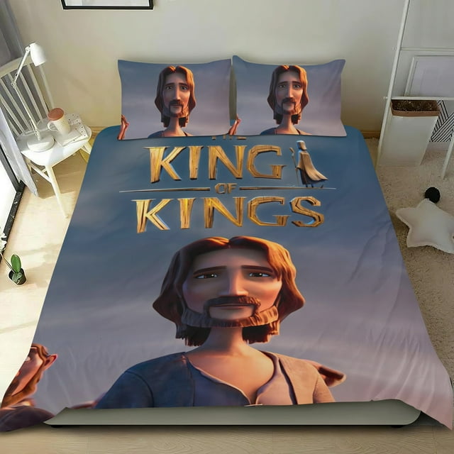 El Rey de Reyes Conjunto de sábanas temático, trío de piezas, cómodo y amigable con la piel, diseño único, regalo de decoración para el hogar para familiares, amigos y fans,173cm *218cm