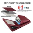 thumbnail image 4 of Dteck for Samsung Galaxy S22 Ultra Case with RFID Blocking Card Holder, Galaxy S22 Ultra Crossbody Wallet Case Shockproof Purse PU Leather Protective Back Cover,Winered, 4 of 9