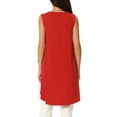 thumbnail image 3 of INSPIRE CHIC Women's Asymmetrical Tops Sleeveless V Neck High Low Hem Flowy Blouse, 3 of 5