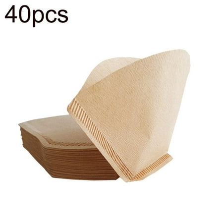 

HomeLife 40Pcs Fan-shaped Hand Drip Brew Coffee Filter Home Office Travel DIY Cafe Paper