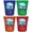 Multicolor (4-Pack), variant on Snowshoe West Virginia Design A Souvenir Full Color 2 oz Round Shot Glass Green