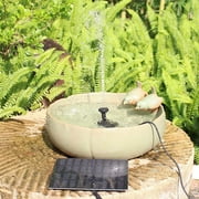 Vikakiooze Solar fountain Water Pump, Solar Powered Water fountains Pump With 4 Nozzles, DIY Water Feature Outdoor fountains For Bird Bath,garden And Fish Tank