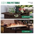 thumbnail image 2 of Clouddwell 40" Brown Propane Fire Pit Table, 50,000 BTU Outdoor Gas Firepit with Lava Rocks, Removable Lid & Waterproof Cover for Patio Brown, 2 of 7