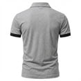 thumbnail image 2 of StSilkitty Men's Casual Short Sleeve Golf Shirts Solid Color Collared Buttons T-Shirt Soft Breathable Tops, 2 of 3