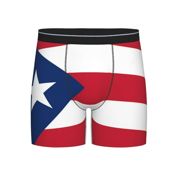 Puerto-Rico Flag Boxer Briefs Novelty Underwear With Fly Underwear For Men