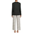 thumbnail image 3 of Muk Luks Women's Henley and Printed Pants, 2-Piece Pajama Set, 3 of 5