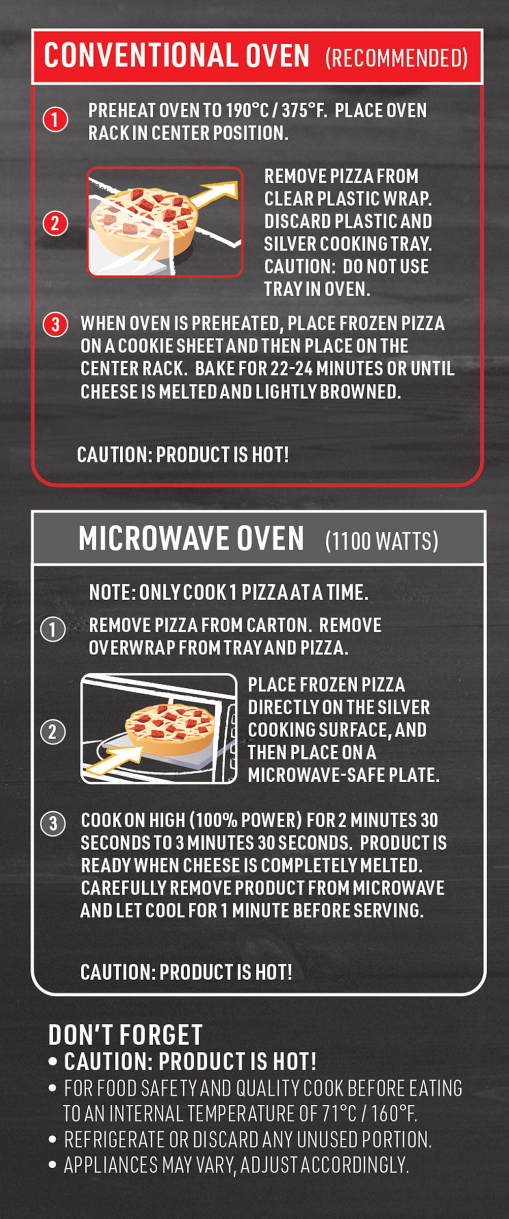 Pizza Deep Dish Pepperoni Red Baron en portion individuelle