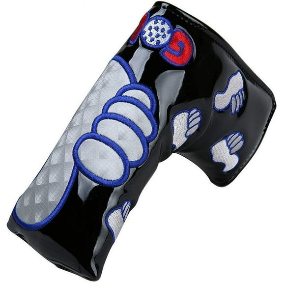 Thumb UpGolf Blade Putter Headcover with V- Closure PU Leather Head Cover for Golf Putter Club Head