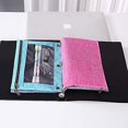 thumbnail image 3 of 3 Rings Binder Pencil Pouch, Pencil Case With Clear Window (grey&blue 2pack), 3 of 4