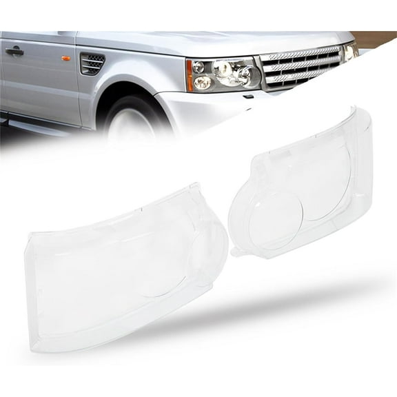 Genrics LH & RH Headlight Lens Cover Lampshade Assembly Replacement for Range Rover 2006-2009 Not Sport