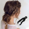 thumbnail image 2 of Unique Bargains 1 Pc Solid Tie Triangle Ribbon Scrunchies Black, 2 of 5