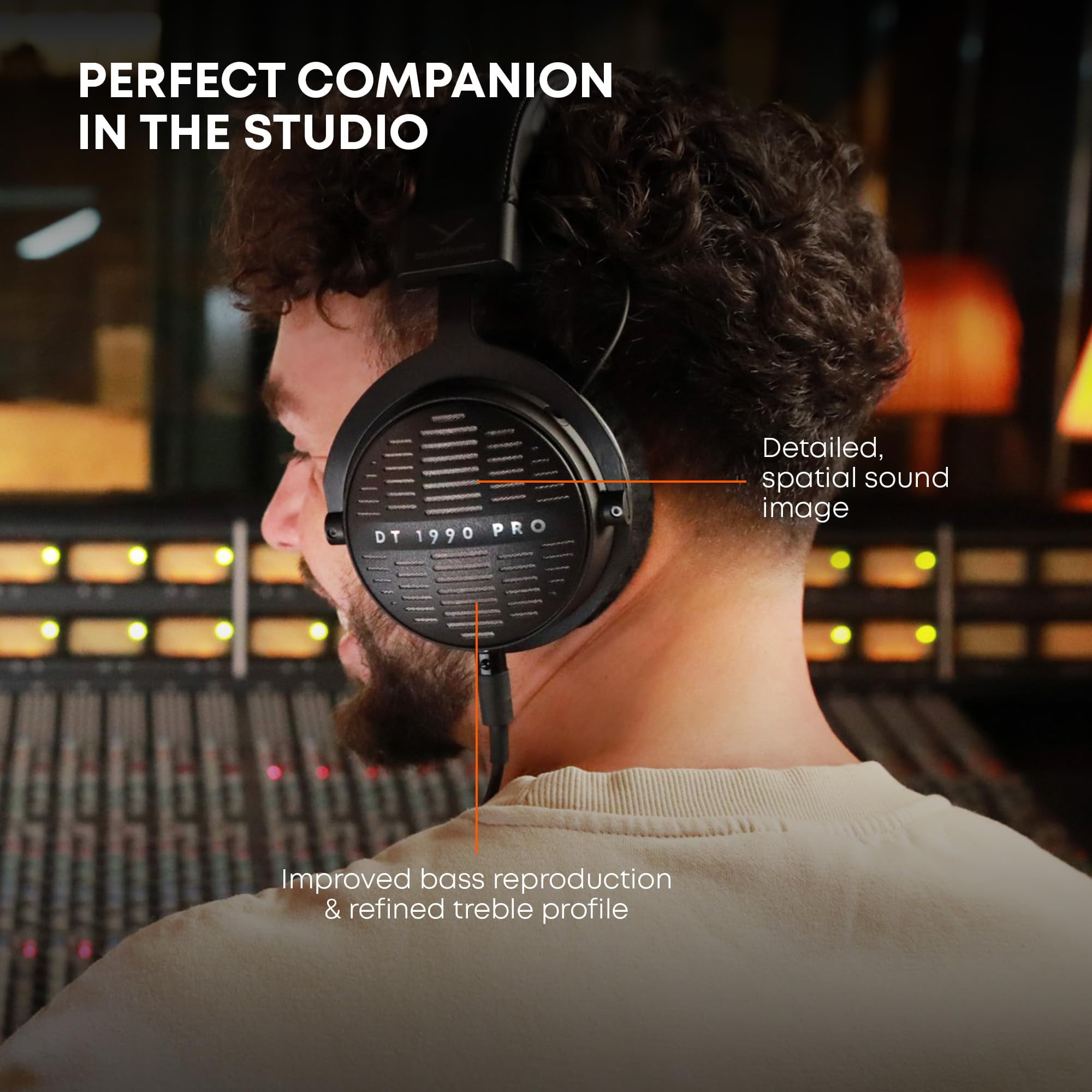 beyerdynamic DT 1990 PRO MKII Wired Over-Ear, 30 Ohm, Open Back, Professional Recording Studio Monitor Headphones for Mixing, Editing, Audiophile, DJ Stereo Headsets, Made in Germany, Black