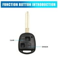 thumbnail image 3 of New 2 Buttons Remote Uncut Key Fob Case Shell for Toyota Camry RAV4 Corolla, 3 of 6