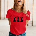 thumbnail image 2 of TSADFHJI Tank Tops for Women Built in Bra Full Support Womens Spring Summer Rabbit Printed Short Sleeve O Neck T Shirt Top Xxl Red, 2 of 5