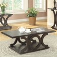 thumbnail image 2 of Coaster Transitional Wood C-shaped Base Coffee Table in Cappuccino, 2 of 3