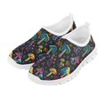 thumbnail image 2 of Psesaysky Shining Mushroom Printed Sneakers for Child Girls Soft Light Breathable Slip-on Loafers Size 11-15, 2 of 7