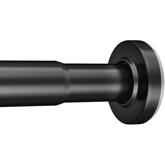 Spring Tension Shower Curtain Rod, 31-46.5 Inches Heavy Duty Shower Rod Rust Proof Bathroom Curtain Rod, Adjustable Shower Tension Rod No Drill Easy Segmented Installation, Black
