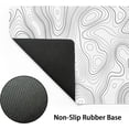 thumbnail image 3 of Topographic Contour White Gaming Mouse Pad XXL Geographic Map Lines Extended Big Large Desk Mat Non-Slip Rubber Base Stitched Edge Long Keyboard Mousepad for PC Computer Laptop,35.4×15.7 in, 3 of 6