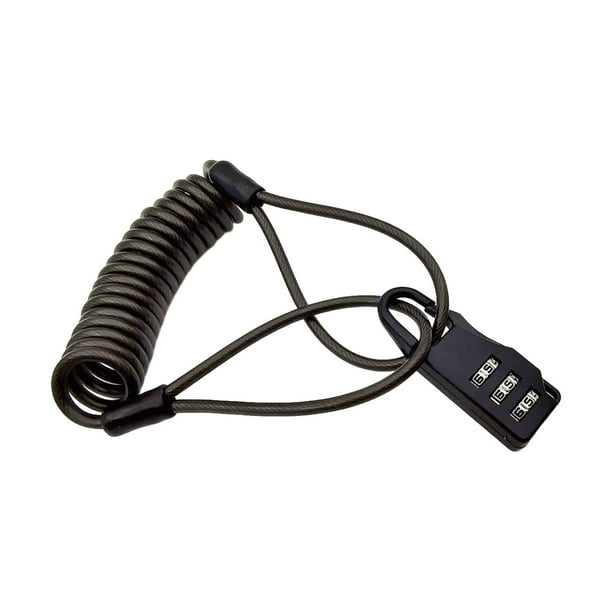 Candado de combinación con cable de alta seguridad con código de alambre para valla de equipaje de bicicleta Negro