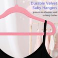thumbnail image 6 of 50 pcs-11.8in child clothes hangers kid clothes hangers pink baby hanger Velvet baby hanger infant clothes hangers for Closet Non Slip hanger for kid clothes hangers baby small hanger for kid clothes, 6 of 11
