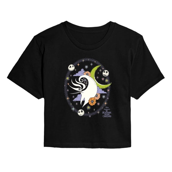 The Nightmare Before Christmas - Zero Frame - Juniors Cropped Graphic T-Shirt
